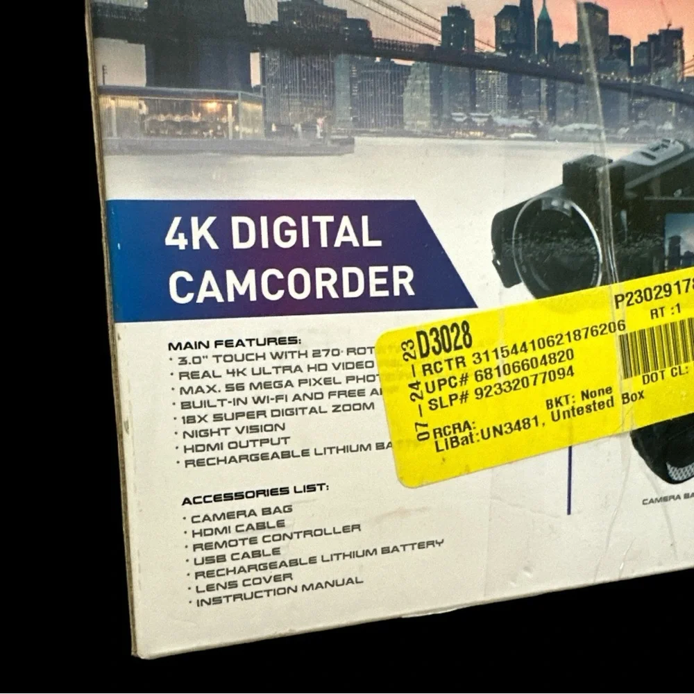 New 4K Ultra HD Vivitar Digital Camcorder WiFi Enabled
